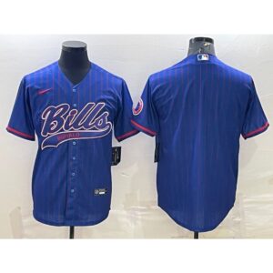 686249ab0badb_1 Men's Buffalo Bills Blank Royal With Patch Cool Base Stitched Baseball Jersey