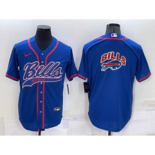 686249b706b3f_1 Men's Buffalo Bills Royal Team Big Logo With Patch Cool Base Stitched Baseball Jersey