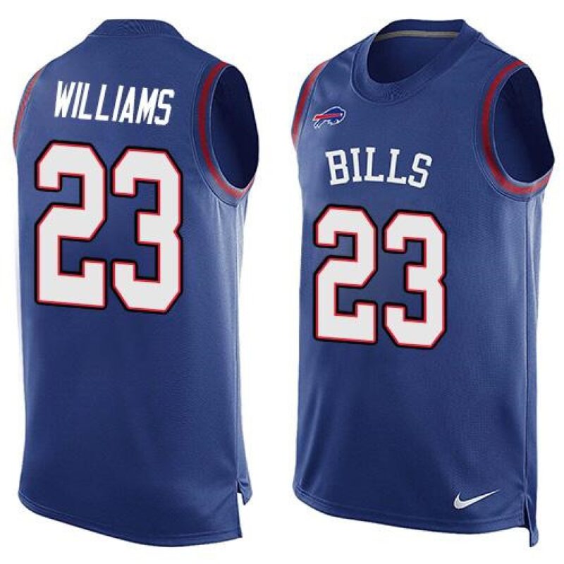 68624a01c25ba_1 Bills #23 Aaron Williams Royal Blue Team Color Men's Stitched NFL Limited Tank Top Jersey