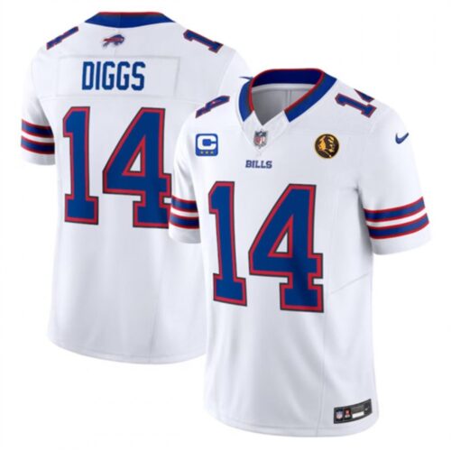 68624a541d2a3_1 Men's Buffalo Bills #14 Stefon Diggs White 2023 F.U.S.E. With 3-star C Ptach And John Madden Patch Vapor Limited Stitched Football Jersey