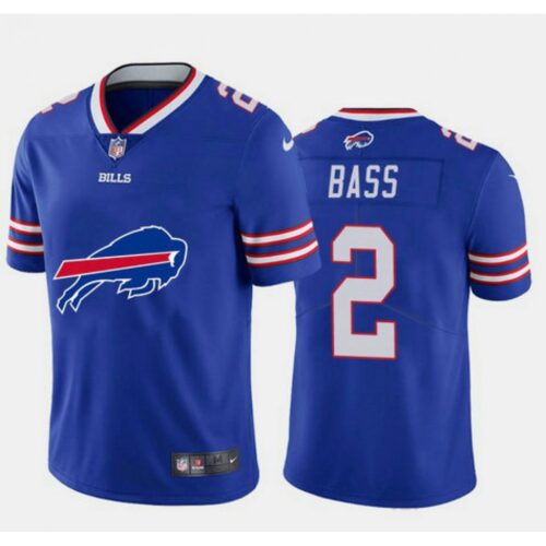 68624a8c1ddbe_1 Men's Buffalo Bills #2 Tyler Bass Blue 2020 Team Big Logo Limited Stitched Jersey