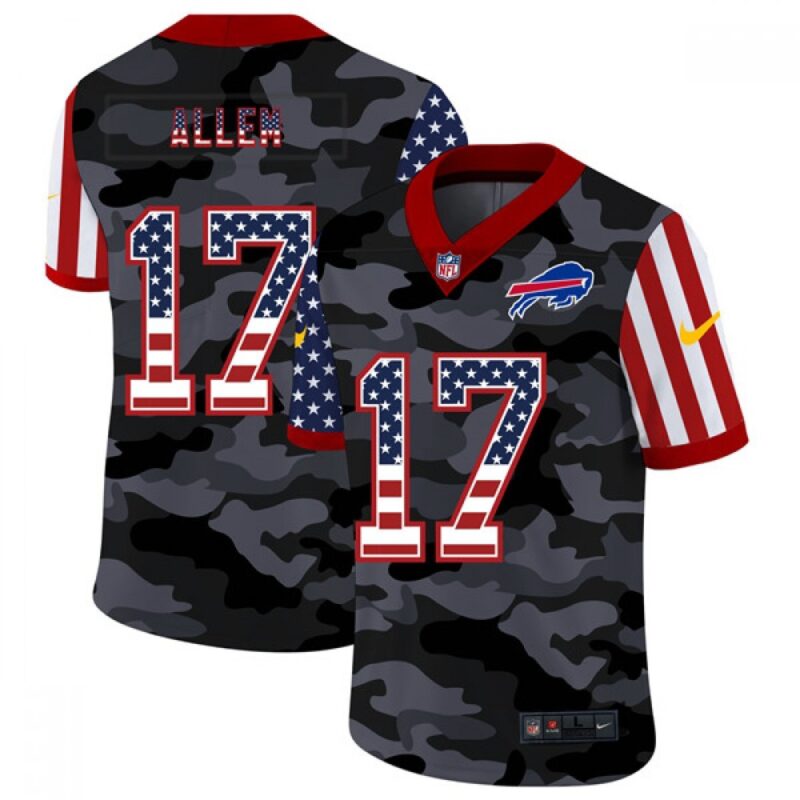 68624b2e71c5f_1 Men's Buffalo Bills #17 Josh Allen 2020 Camo USA Flag Limited Stitched Jersey