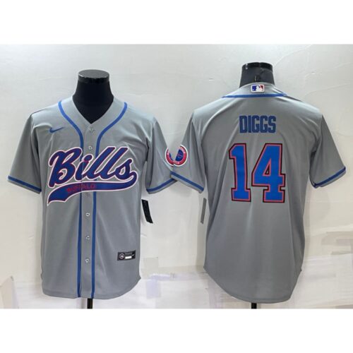 68624b3be5954_1 Men's Buffalo Bills #14 Stefon Diggs Gray Cool Base Stitched Baseball Jersey