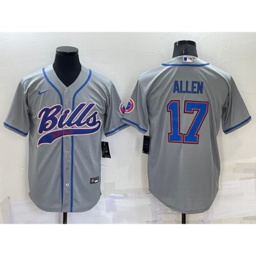 68624b3f56648_1 Men's Buffalo Bills #17 Josh Allen Gray Cool Base Stitched Baseball Jersey