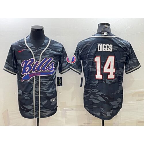 68624b99f29cc_1 Men's Buffalo Bills Blank #14 Stefon Diggs Grey/Navy Camo With Patch Cool Base Stitched Baseball Jersey