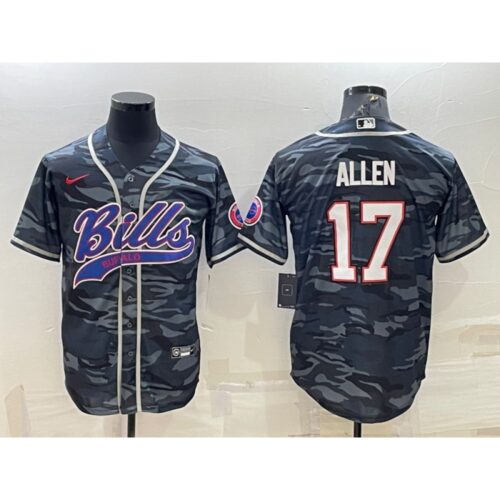 68624ba2786e8_1 Men's Buffalo Bills Blank #17 Josh Allen Grey/Navy Camo With Patch Cool Base Stitched Baseball Jersey