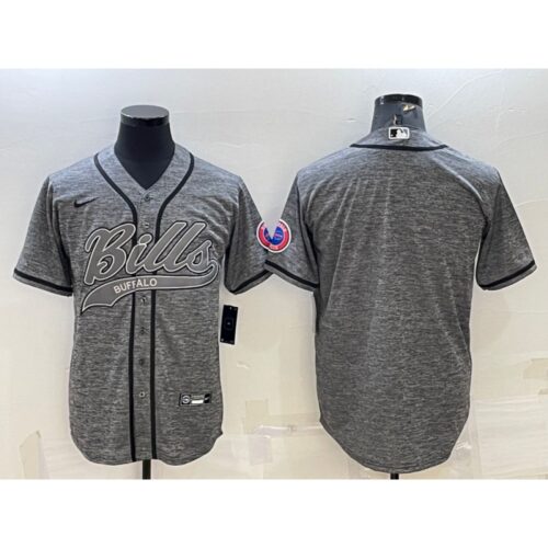 68624ba64f177_1 Men's Buffalo Bills Blank Grey With Patch Cool Base Stitched Baseball Jersey