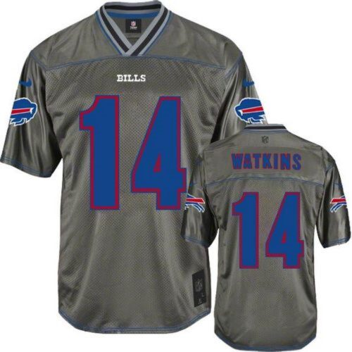 68624bc7df93e_1 Bills #14 Sammy Watkins Grey Men's Stitched NFL Elite Vapor Jersey