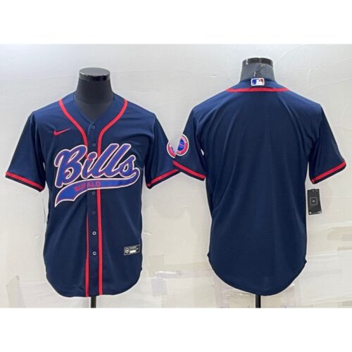 68624be3dd50d_1 Men's Buffalo Bills Blank Navy With Patch Cool Base Stitched Baseball Jersey
