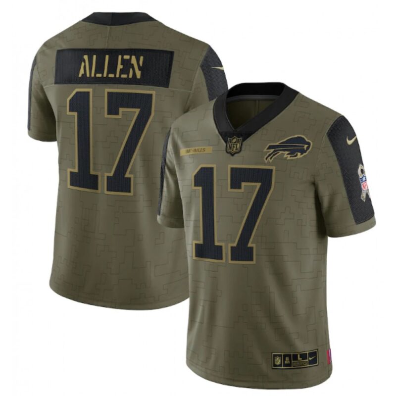 68624c24b1ca8_1 Men's Buffalo Bills #17 Josh Allen 2021 Olive Salute To Service Limited Stitched Jersey