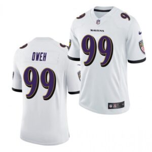 68624c53d2fb3_1 Men's Baltimore Ravens #99 Jayson Oweh White 2021 Vapor Untouchable Limited Stitched Jersey