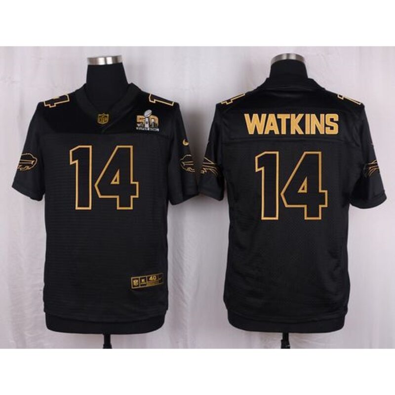 68624c95ee17a_1 Bills #14 Sammy Watkins Black Men's Stitched NFL Elite Pro Line Gold Collection Jersey