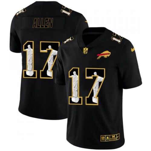 68624cd4cd122_1 Men's Buffalo Bills #17 Josh Allen 2020 Black Jesus Faith Edition Limited Stitched Jersey