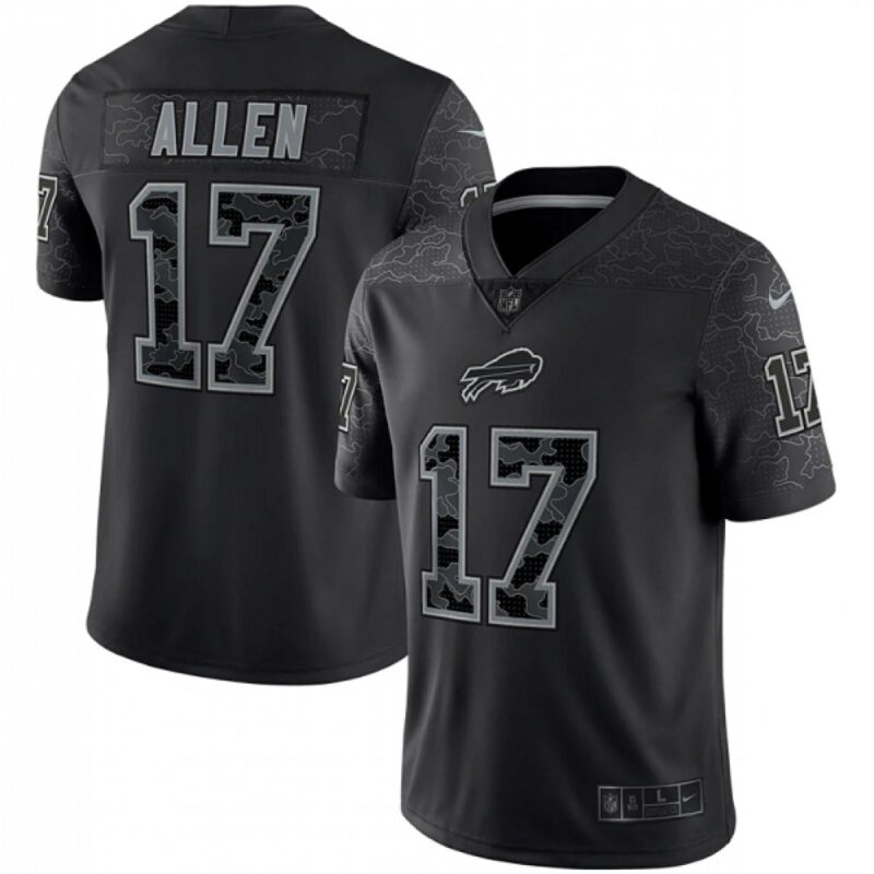 68624cf8e626e_1 Men's Buffalo Bills #17 Josh Allen Black Reflective Limited Stitched Football Jersey
