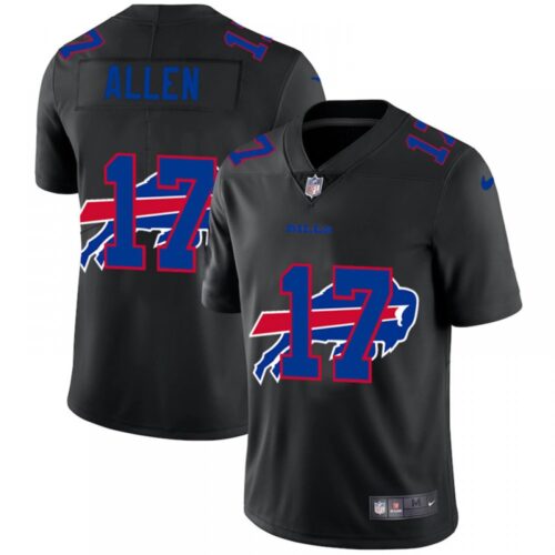 68624d0f5c418_1 Men's Buffalo Bills #17 Josh Allen Black Shadow Logo Limited Stitched Jersey