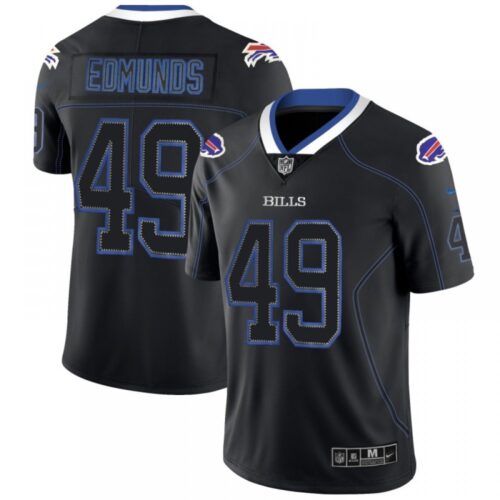 68624d17018fd_1 Men's Buffalo Bills #49 Tremaine Edmunds Black 2018 Lights Out Color Rush NFL Limited Jersey