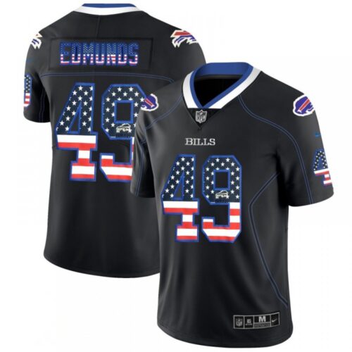 68624d1a6a026_1 Men's Buffalo Bills #49 Tremaine Edmunds Black 2018 USA Flag Fashion NFL Limited Stitched Jersey