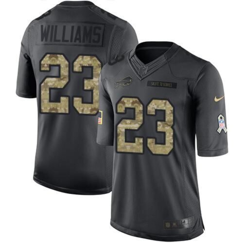Bills #23 Aaron Williams Black Men's Stitched NFL Limited 2016 Salute To Service Jersey