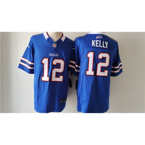 68624d964f850_1 Men's Buffalo Bills #12 Jim Kelly Blue 2023 F.U.S.E. Vapor Untouchable Limited Stitched Jersey