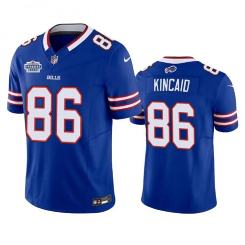 68624da47d3ee_1 Men's Buffalo Bills #86 Dalton Kincaid Blue 2023 F.U.S.E. With Prem1ere Patch Vapor Untouchable Limited Stitched Football Jersey
