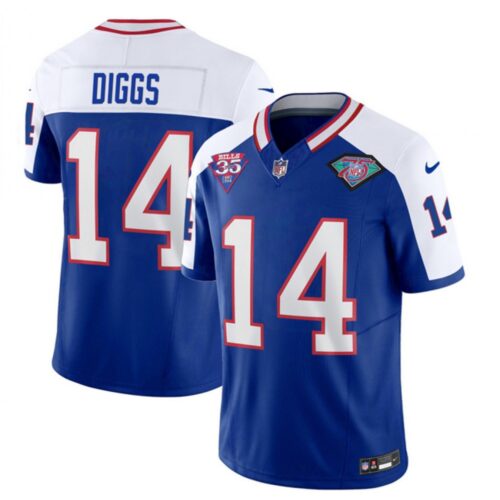 68624daf4634a_1 Men's Buffalo Bills #14 Stefon Diggs Blue/White 35th And 75th Patch 2023 F.U.S.E. Throwback Vapor Untouchable Limited Stitched Jersey