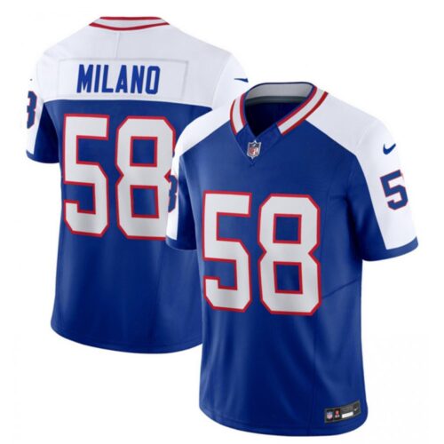 68624dd519f86_1 Men's Buffalo Bills #58 Matt Milano Blue/White 2023 F.U.S.E. Throwback Vapor Untouchable Limited Stitched Jersey
