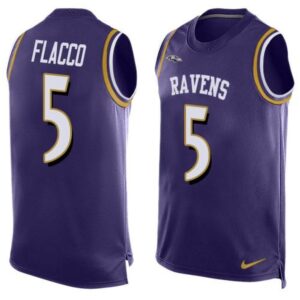 68624e0d8202a_1 Ravens #5 Joe Flacco Purple Team Color Men's Stitched NFL Limited Tank Top Jersey