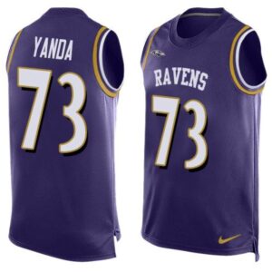 68624e55dcffb_1 Ravens #73 Marshal Yanda Purple Team Color Men's Stitched NFL Limited Tank Top Jersey