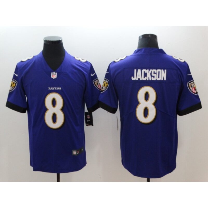 68624e6ab6d8c_1 Men's Baltimore Ravens #8 Lamar Jackson Purple 2018 NFL Draft Vapor Untouchable Limited Jersey