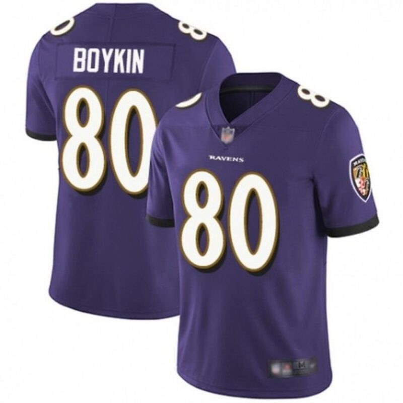 68624e6e6ce35_1 Men's Baltimore Ravens #80 Miles Boykin Purple Vapor Untouchable Limited Jersey