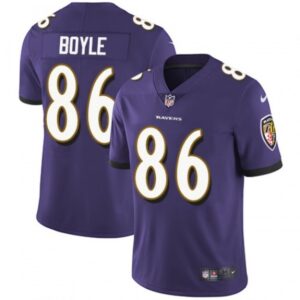 68624e71e974f_1 Men's Baltimore Ravens #86 Nick Boyle Purple Vapor Untouchable Limited Jersey