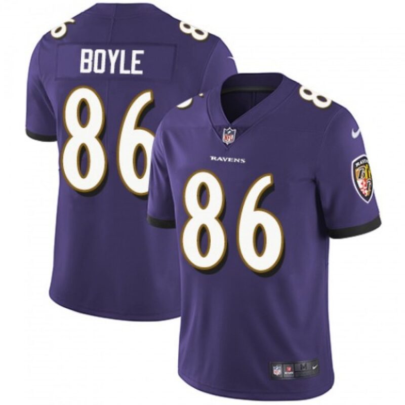 68624e71e974f_1 Men's Baltimore Ravens #86 Nick Boyle Purple Vapor Untouchable Limited Jersey