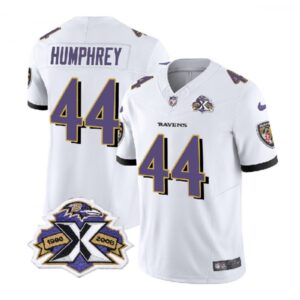 68624eaa4f941_1 Men's Baltimore Ravens #44 Marlon Humphrey White 2023 F.U.S.E With Patch Throwback Vapor Limited Jersey
