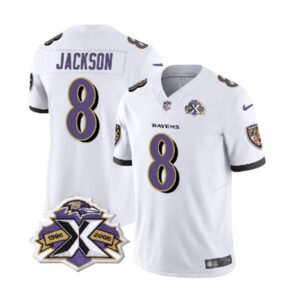 68624ead8eb10_1 Men's Baltimore Ravens #8 Lamar Jackson White 2023 F.U.S.E With Patch Throwback Vapor Limited Jersey