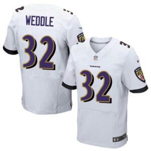 68624eeab697c_1 Ravens #32 Eric Weddle White Men's Stitched NFL New Elite Jersey