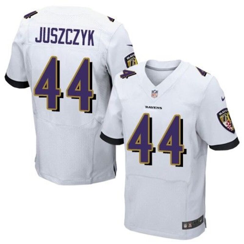 68624ef1af0e3_1 Ravens #44 Kyle Juszczyk White Men's Stitched NFL New Elite Jersey