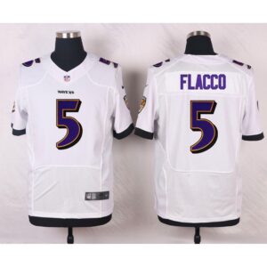 68624ef51ad2a_1 Ravens #5 Joe Flacco White Men's Stitched NFL New Elite Jersey
