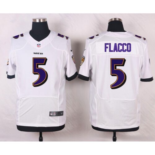 68624ef51ad2a_1 Ravens #5 Joe Flacco White Men's Stitched NFL New Elite Jersey