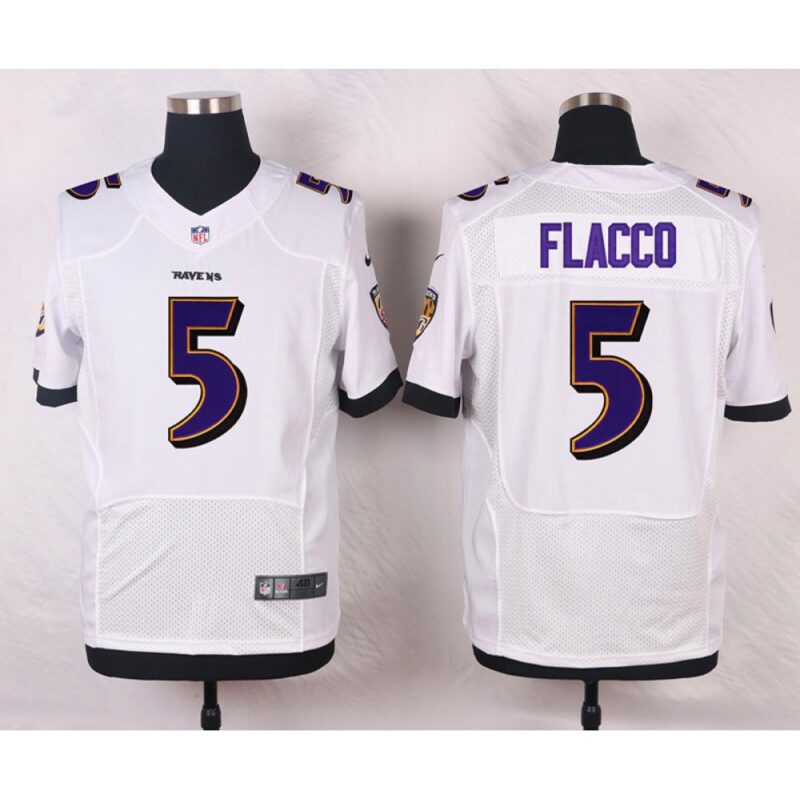 68624ef51ad2a_1 Ravens #5 Joe Flacco White Men's Stitched NFL New Elite Jersey
