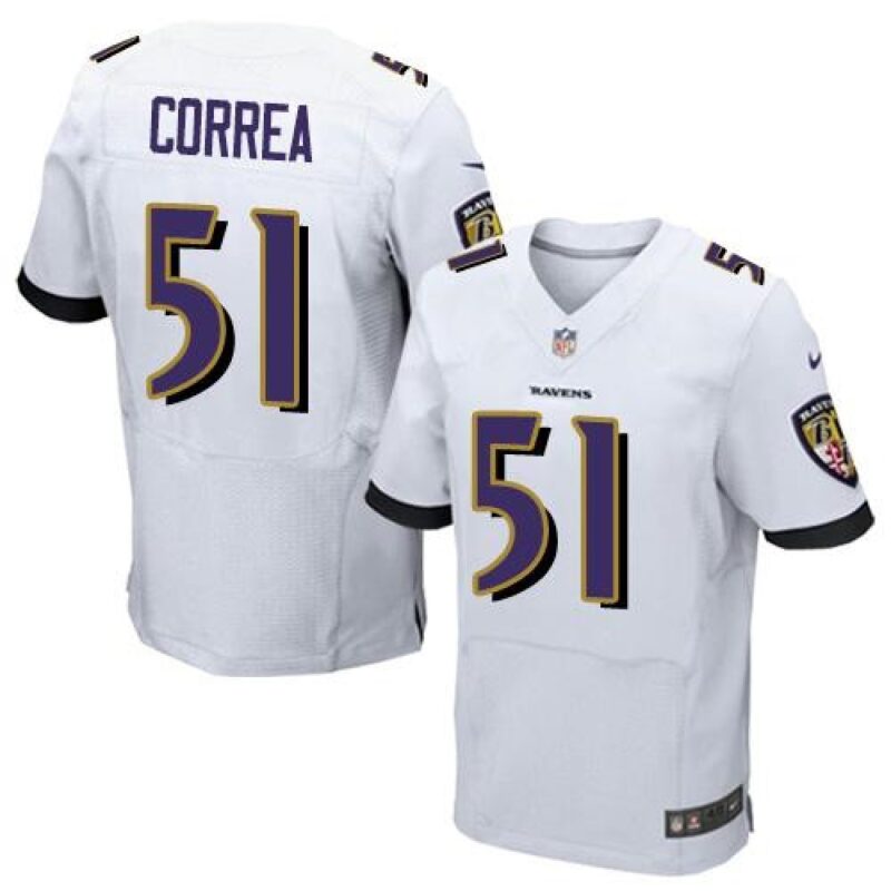 68624efc2e69b_1 Ravens #51 Kamalei Correa White Men's Stitched NFL New Elite Jersey