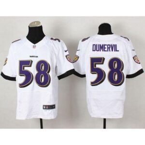 68624f06c1b85_1 Ravens #58 Elvis Dumervil White Men's Stitched NFL New Elite Jersey