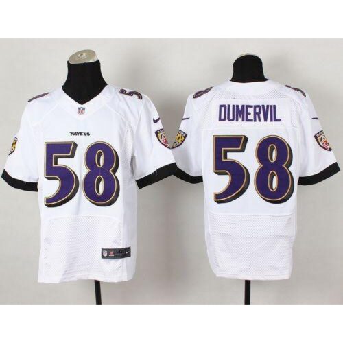 68624f06c1b85_1 Ravens #58 Elvis Dumervil White Men's Stitched NFL New Elite Jersey
