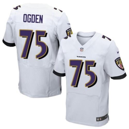 68624f0e72800_1 Ravens #75 Jonathan Ogden White Men's Stitched NFL New Elite Jersey