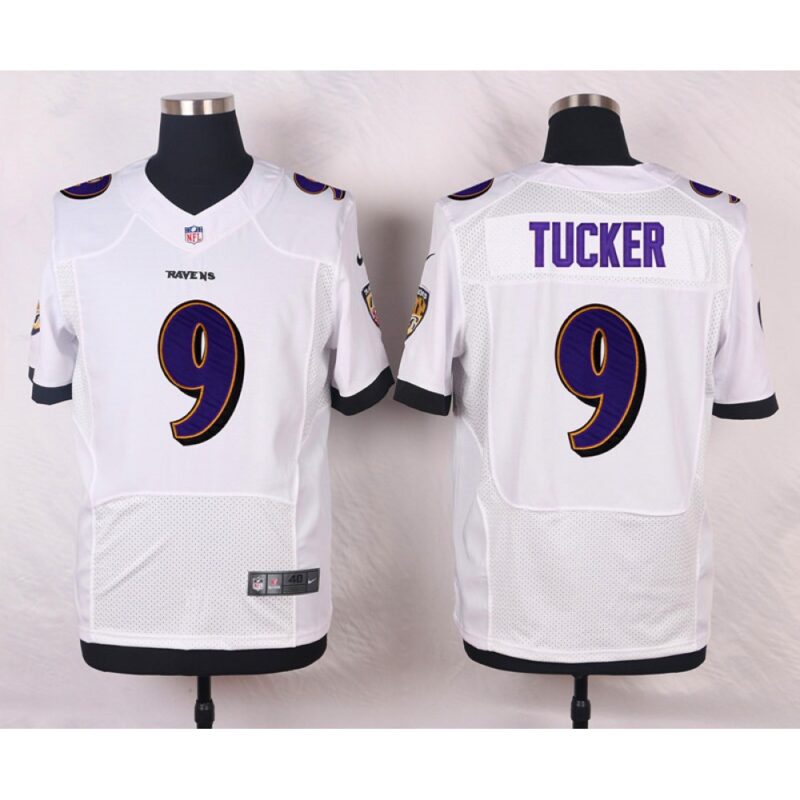 68624f154f962_1 Ravens #9 Justin Tucker White Men's Stitched NFL New Elite Jersey
