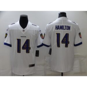 68624f1f3f48d_1 Men's Baltimore Ravens #14 Kyle Hamilton White Vapor Untouchable Limited Stitched Jersey