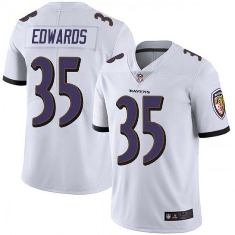 68624f3092bc0_1 Men's Baltimore Ravens #35 Gus Edwards White Vapor Untouchable Limited Jersey