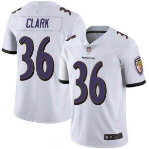 68624f345c4a4_1 Men's Baltimore Ravens #36 Chuck Clark White Vapor Untouchable Limited Jersey