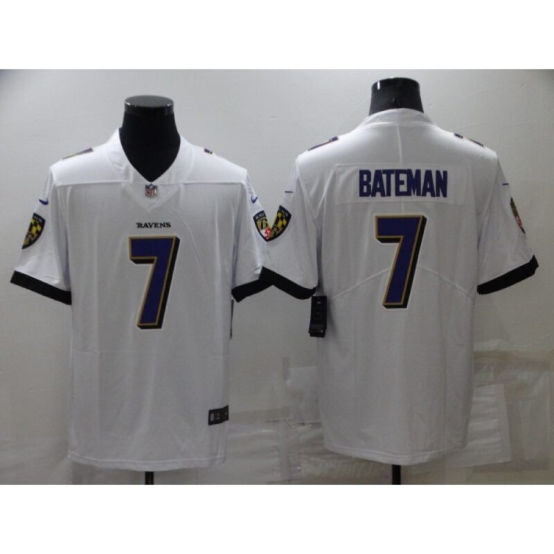 68624f45d30cf_1 Men's Baltimore Ravens #7 Rashod Bateman White Vapor Untouchable Limited Stitched Jersey