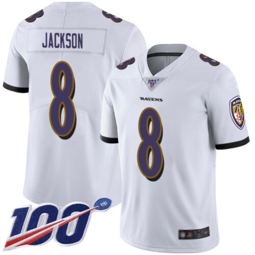 68624f5788518_1 Men's Baltimore Ravens #8 Lamar Jackson White 2019 100th Season Vapor Untouchable Limited NFL Jersey