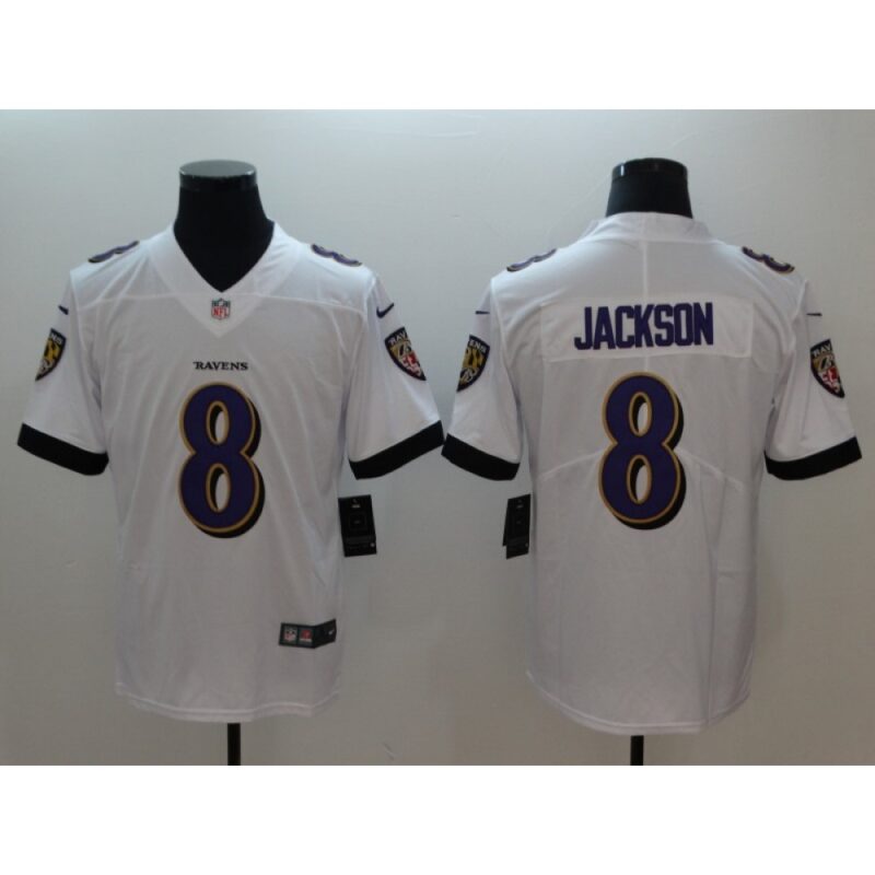 68624f5b2abee_1 Men's NFL Baltimore Ravens #8 Lamar Jackson White 2018 Draft Vapor Untouchable Limited Jersey